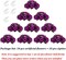 10pcs Purple Rose Flower Balls – Artificial Wedding Centerpieces with Bases for DIY Decor (Purple)